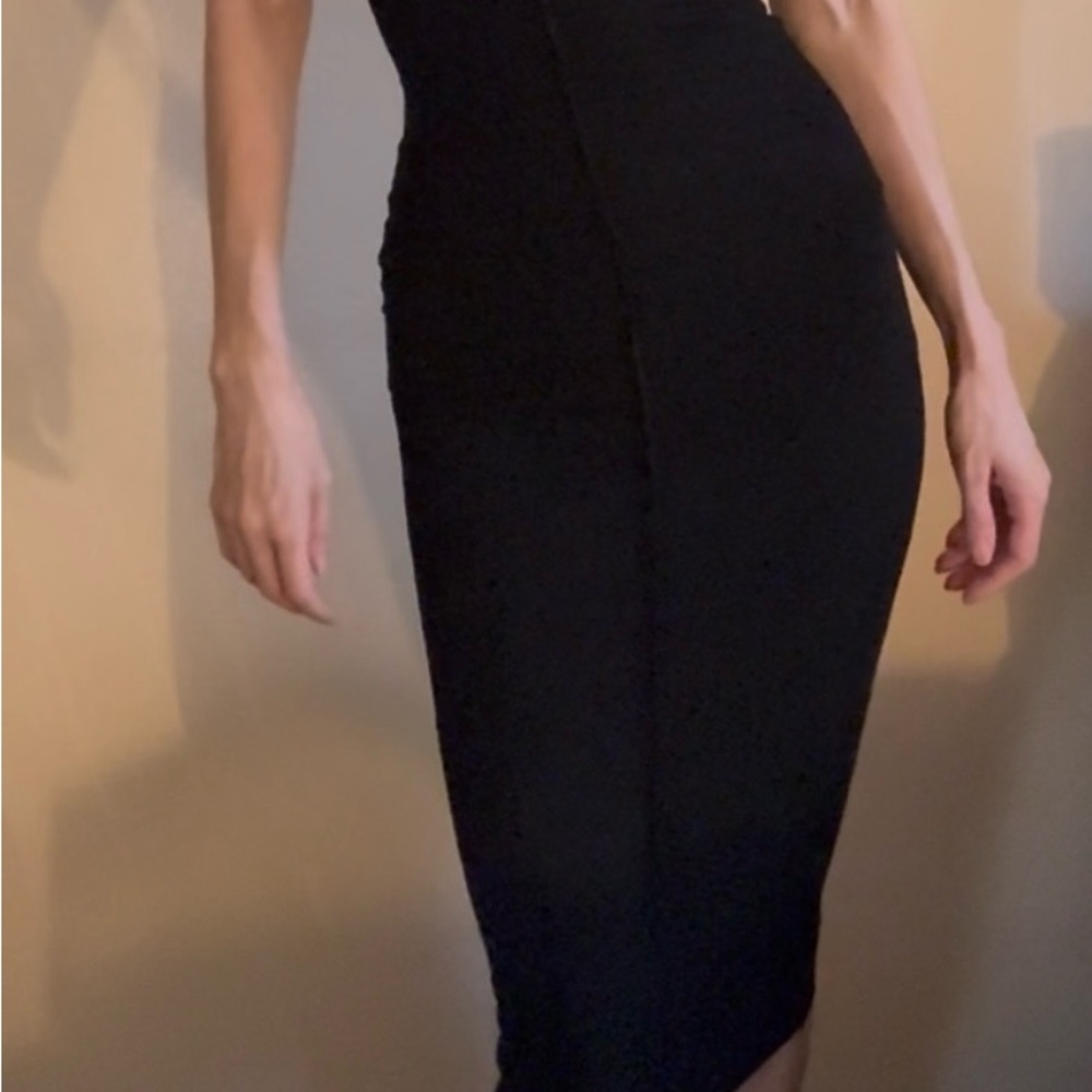 Naked Wardrobe Strapless Black Dress